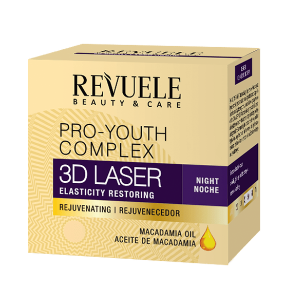Нічний крем для обличчя Revuele 3D Laser відновлення еластичності, 50 мл 5060565100992 фото