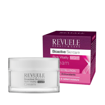 Нічний крем для обличчя Revuele Bioactive 3D Hyaluron Rich Vitality омолоджуючий, 50 мл 3800225903318 фото
