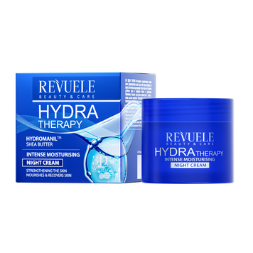 Зволожуючий нічний крем для обличчя Revuele Hydra Therapy Intense, 50 мл 5060565100312 фото