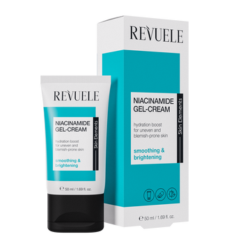 Крем-гель для обличчя висвітлюючий Revuele Niacinamide, 50 мл 5060565106185 фото